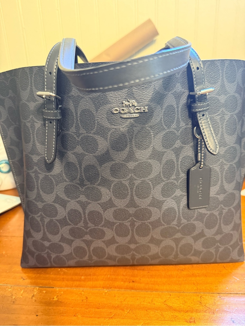 Coach Dark blue Signature Canvas Tote